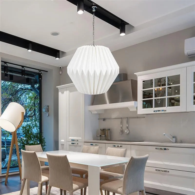 Origami waist drum paper lampshade for minimalist ceiling light decoration