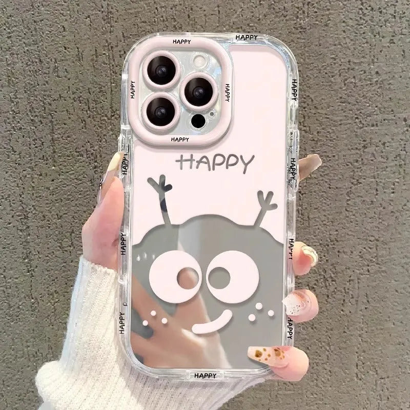 Creative white coal ball design silicone phone case for iPhone shockproof protection