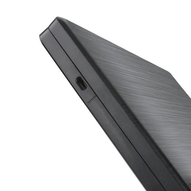 Black external optical disk drive with USB 2.0 and 3.0 for DVD burning