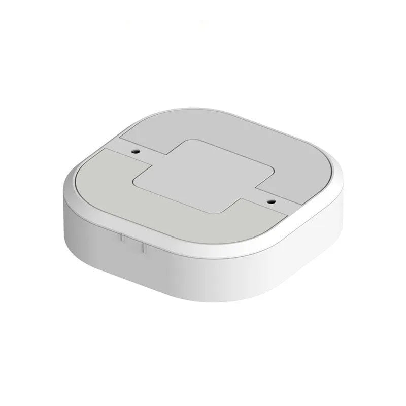 White wireless smoke detector fire alarm with 433MHz transmission and DC9V battery compartment