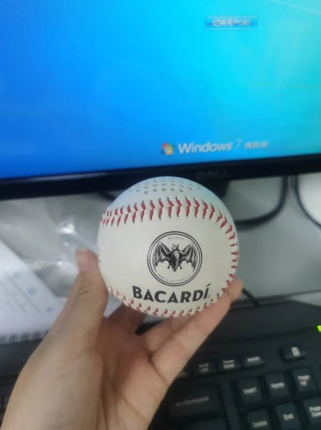 Baseball design Bluetooth speaker in white, orange or green colour with USB charging port