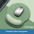 Silicone mouse mat with wristband in gradient blue-black colour, measuring 220mm by 250mm.
