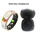Stainless steel electroplating smart ring with luminous dragon pattern and charging bin, sizes 6 to 14