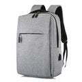 Large black sports backpack with curved shoulder straps showing USB charging port and 20-35 litre capacity