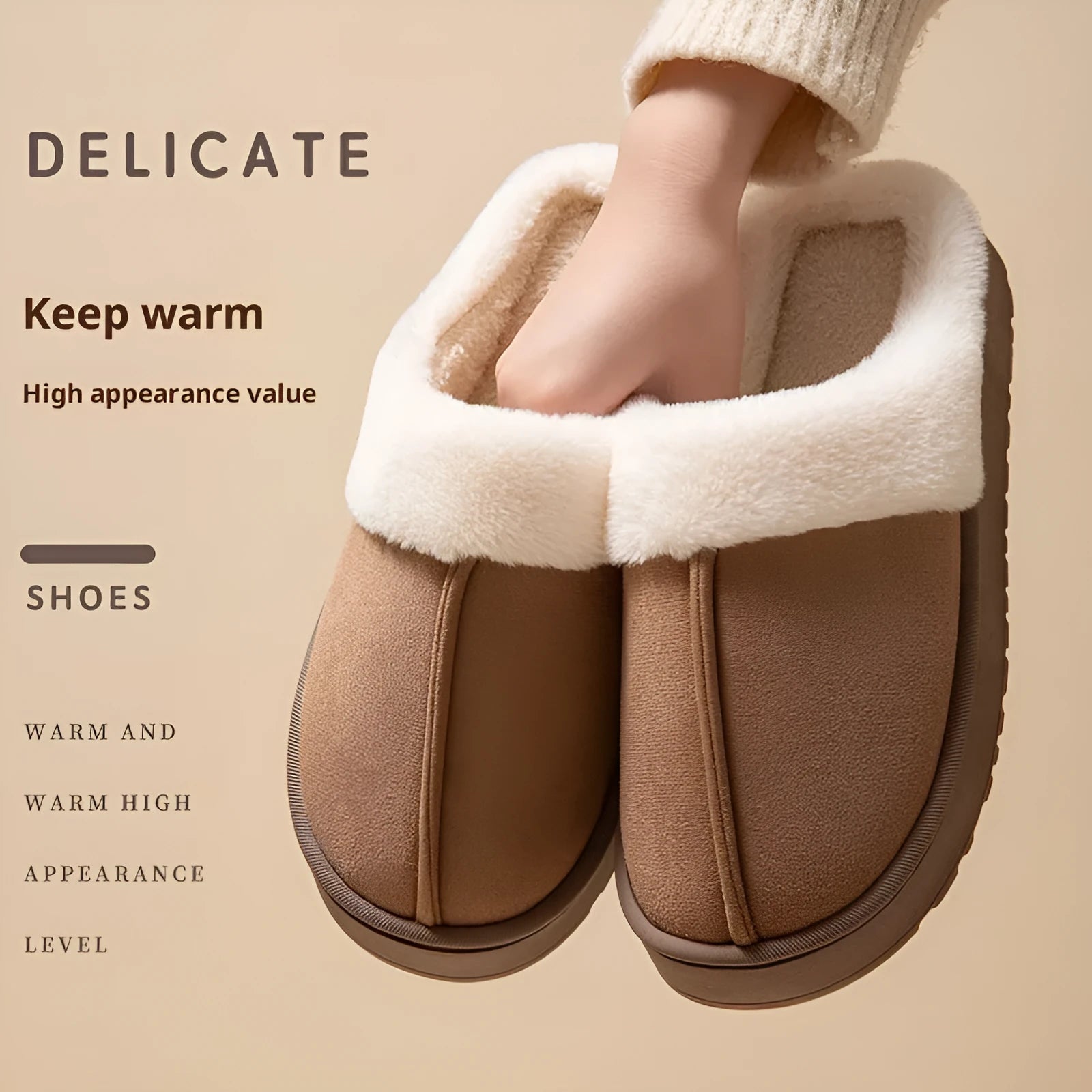 Women's non-slip cotton oversleeve slippers with EVA sole in pink colour
