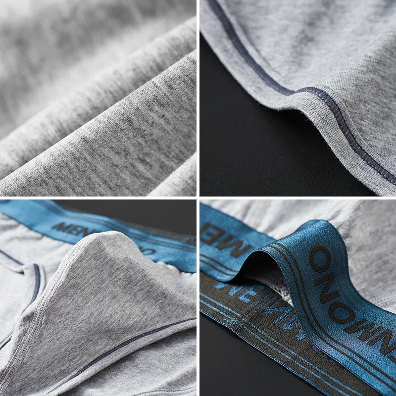 Men's solid colour cotton low waist briefs displayed in a two-tone colour option.