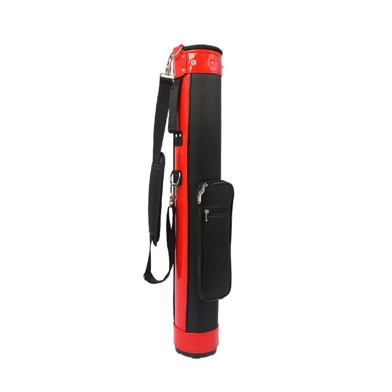 Large capacity leather golf bag in yellow and red for golf club storage