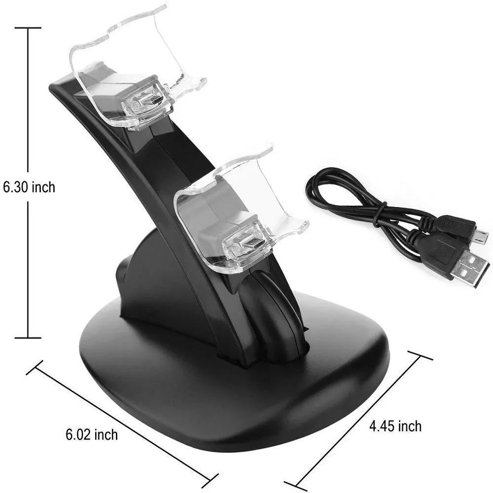 Black Xbox One dual controller charging stand holding two gamepads