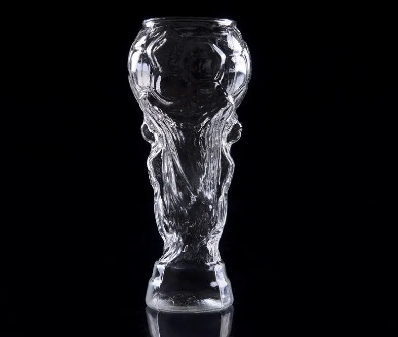 Hercules Beer Cup World Cup Football Cup transparent glass 450ml 19cm tall with 6cm diameter