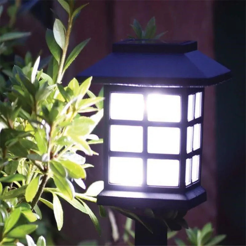 Solar square garden light IP44 LED 0.6W 85x360mm in white, warm white or RGB for lawn and courtyard