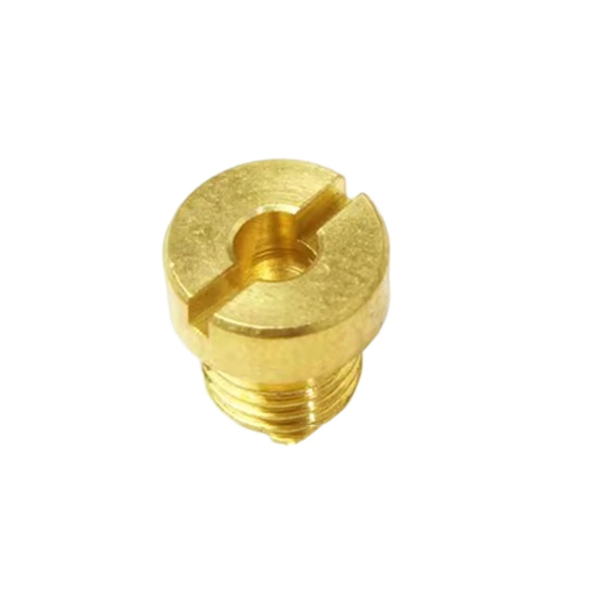 Brass M6 carburetor main jet for Derotto PHBN PHVA, size markings visible