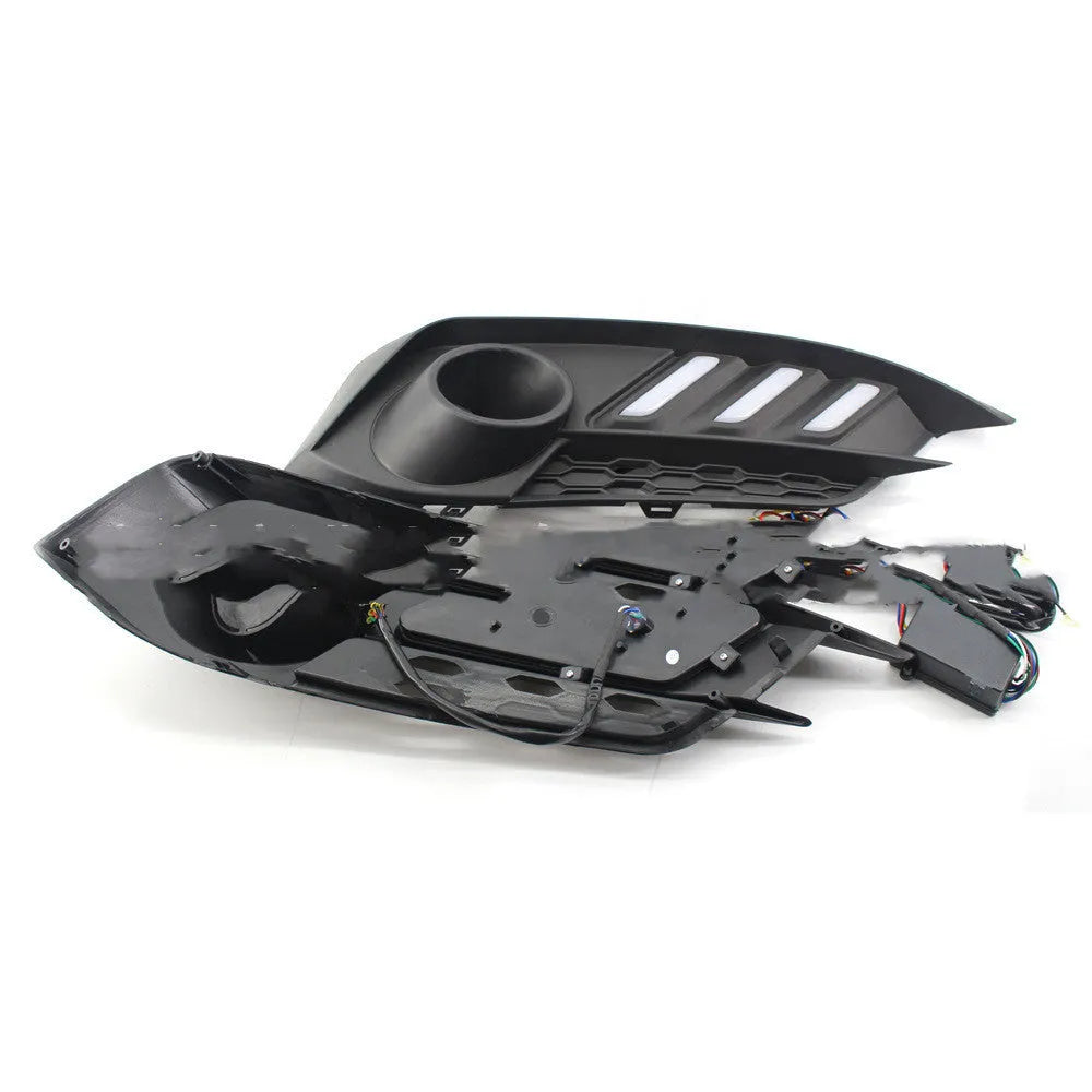 Black LED daytime running light for Mustang Civic with white blue yellow 70-90 lumen output