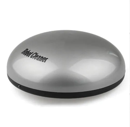 Silver mini automatic vacuum cleaning robot with compact 18cm dimensions for small spaces