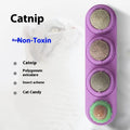 Cat toy snack molar with catnip in blue bag plastic pet tableware for indoor cats