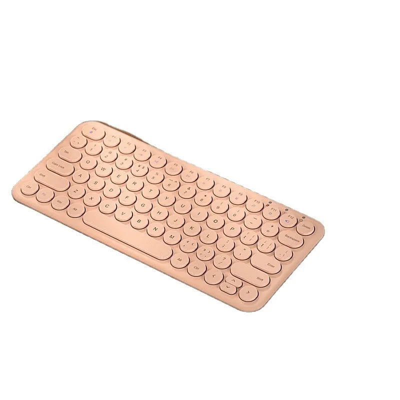 Ultra-thin wireless keyboard and 1000DPI mouse set in white, black, or pink colours.