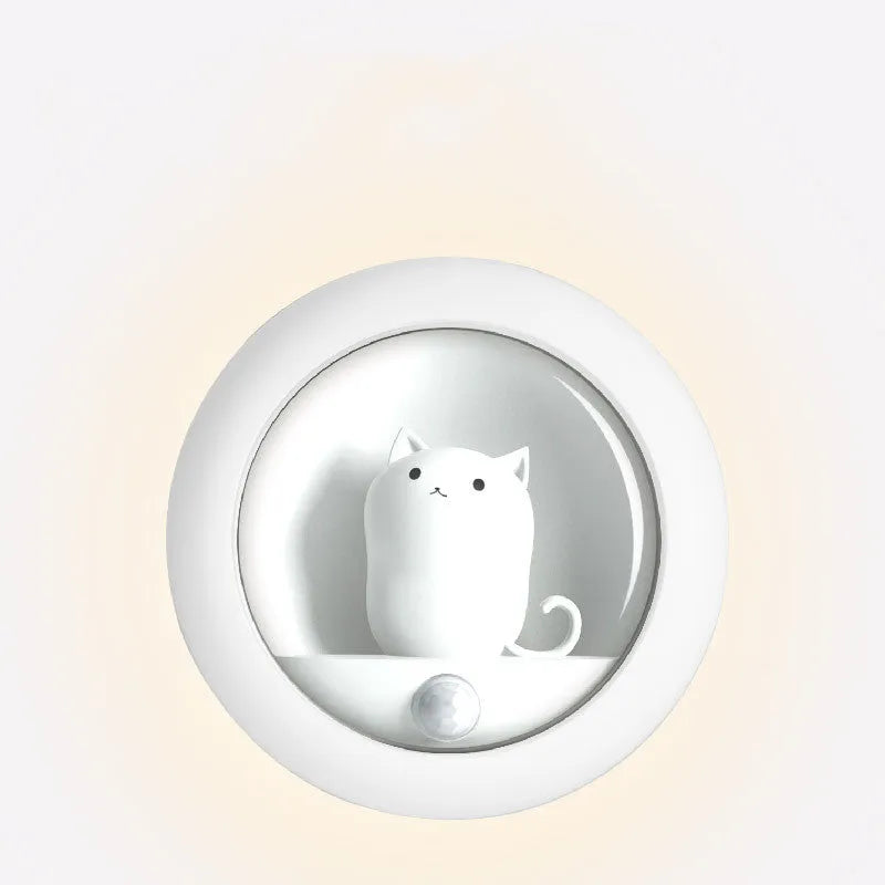 Portable bedside sleep lamp showing orange, pink and white colour options with projection feature