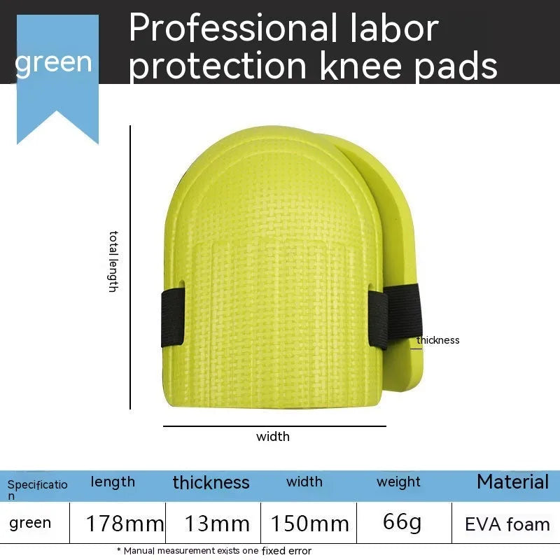 Pair of EVA foam kneepads in assorted colours for knee protection during work