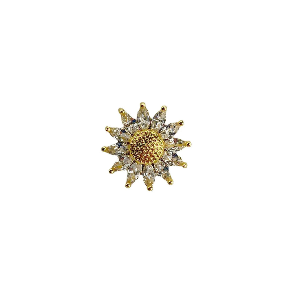 Japanese decorative brooch in copper with geometric design and six colour options