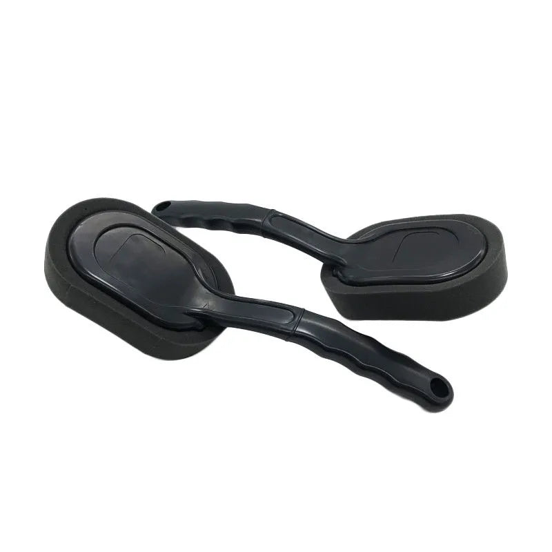 Car tyre waxing long handle sponge brush with polyester sponge head