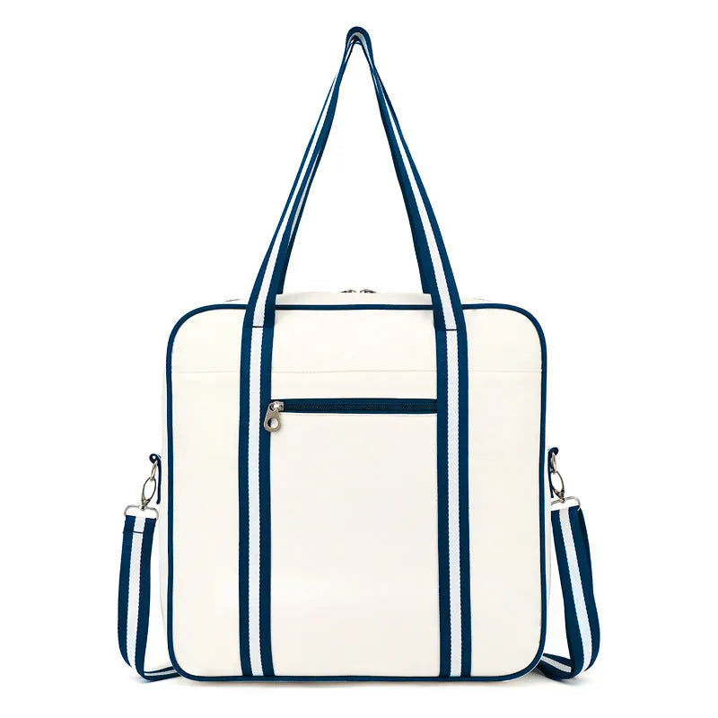 Portable tennis pack shoulder crossbody bag in blue and pink made of Oxford cloth with large capacity