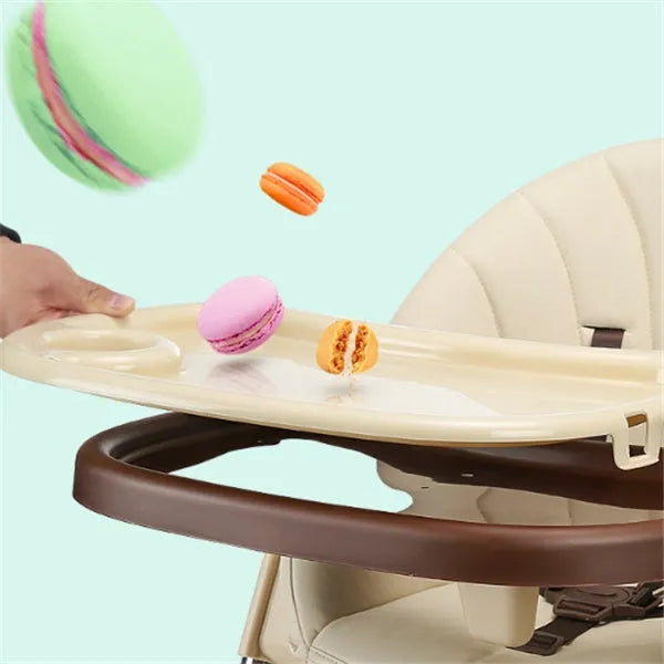 Baby high chair for toddlers 24 months and older in blue colour with stable anti-fall design