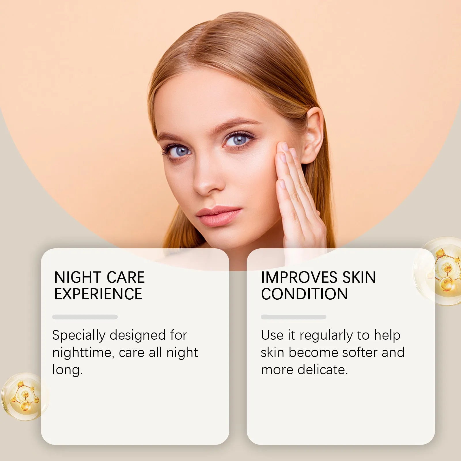 Moisturising and skin lightening facial cream mask measuring 5.1cm by 3.9cm