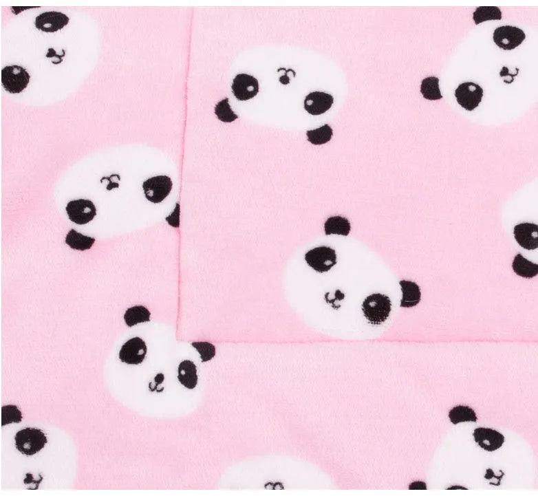 Four seasons universal mat in lamb cashmere and flannel, cute cartoon style, colours blue navy pink yellow, sizes L M S
