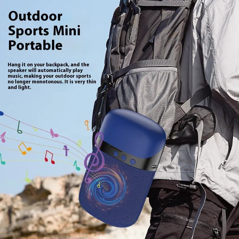 Two-in-one Bluetooth headset and speaker in-ear wireless device in black with USB charging
