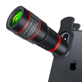 20x cell phone telescope with plastic body, optical glass lenses, and universal clip for mobile phones