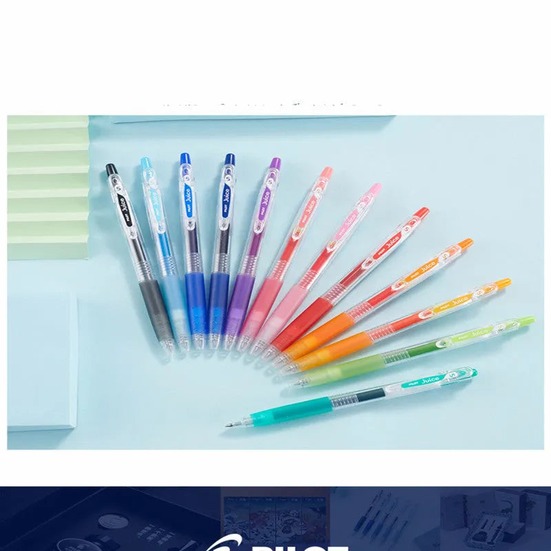 Baiguole 0.5mm gel pen showing metallic gold, silver, and standard colour options