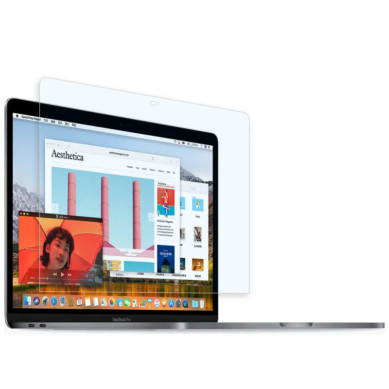 Matte screen protector film for 13-inch MacBook Pro laptop with anti-glare and scratch-resistant coating.