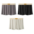 Men's solid colour ice silk underwear with loose fit and mid-waist design in multiple colour options