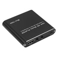 Compact black and blue all-metal 1080P Full HD media player with remote control