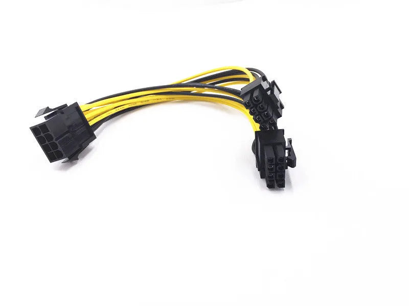 8PIN female to dual 8PIN male graphics card power adapter cable with 21cm length