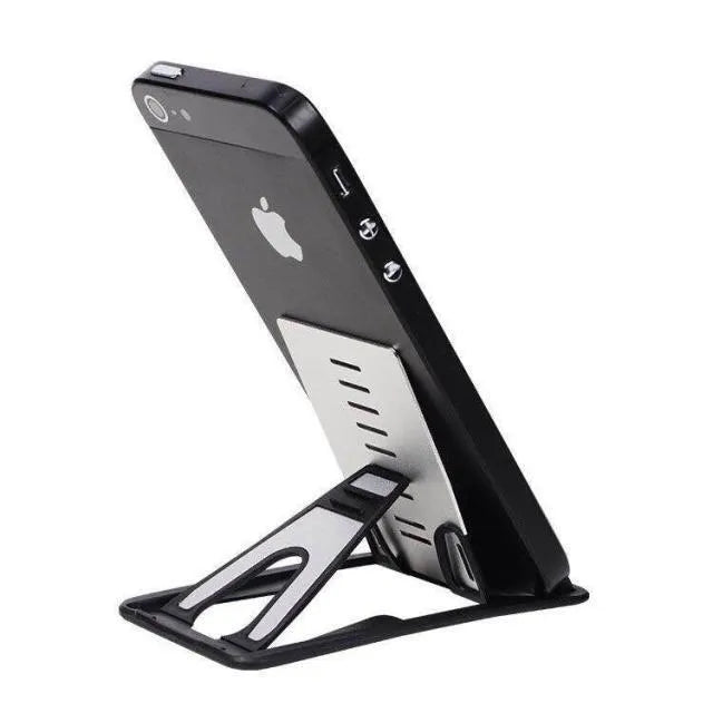 Black lazy bracket card phone holder for desktop measuring 8.5cm by 5cm