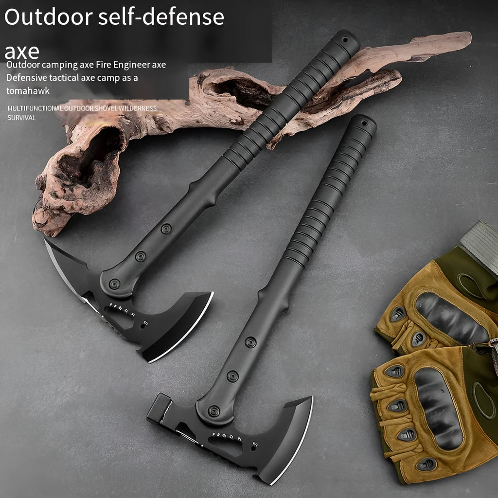 Multi functional high carbon steel engineer axe with 58 hardness for chopping wood with axe bag