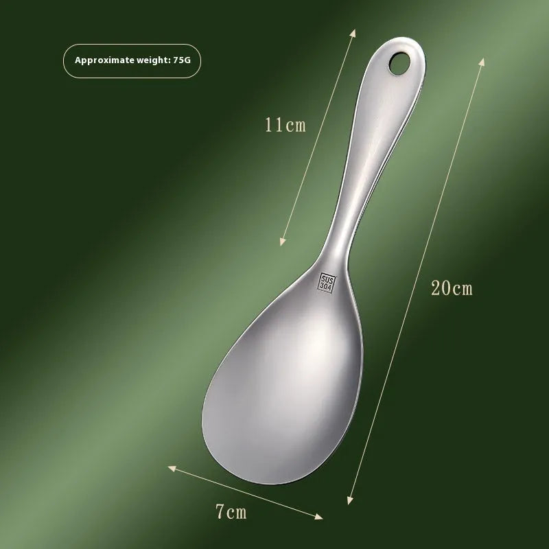 304 stainless steel thick meal spoon with simple design and sisal polished finish