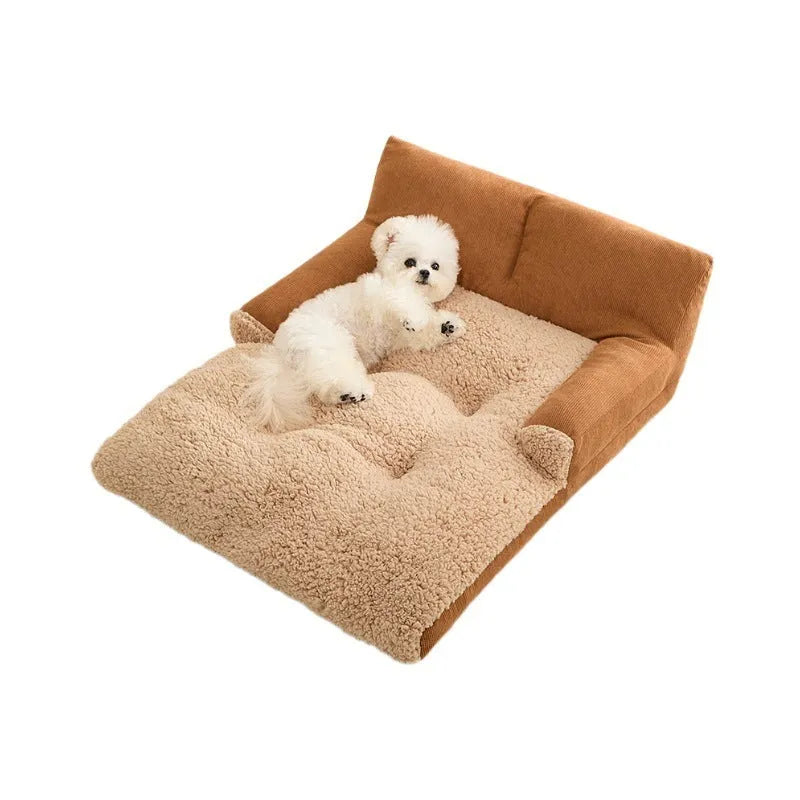 Four-season indoor dog kennel with warm cushion in three sizes for small to medium pets