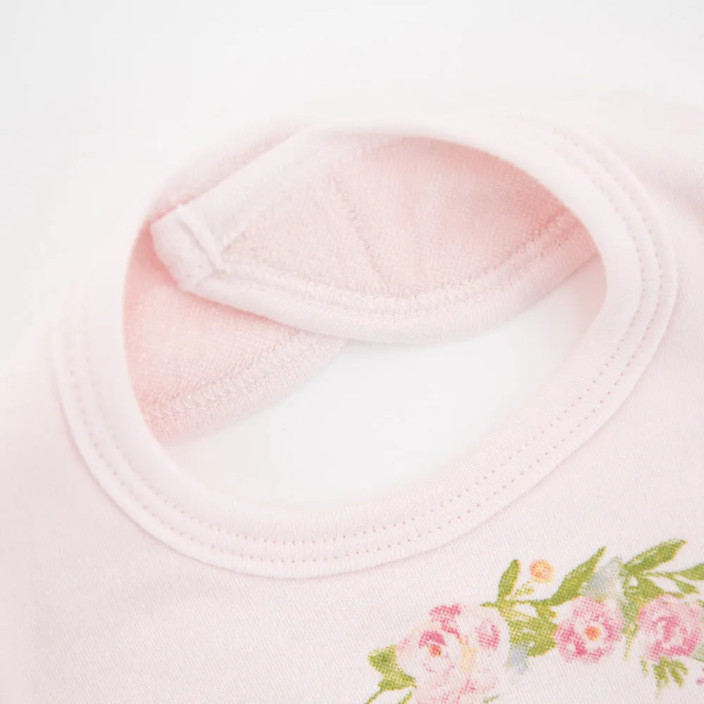 Cotton baby bib with three drool towels for 0-1 years, 80 g, in Style 1 and Style 2