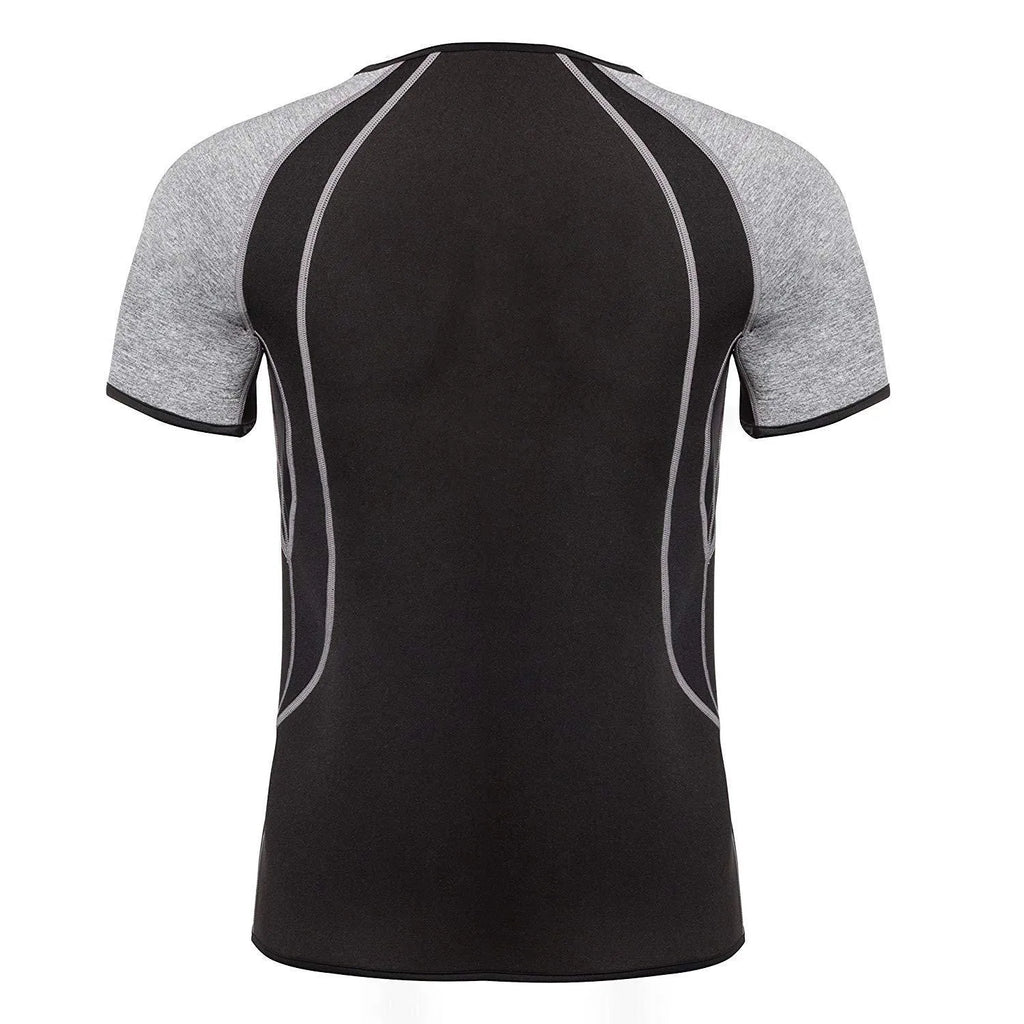Men's grey chlorine fiber long sleeve sweat shirt for yoga and gym training