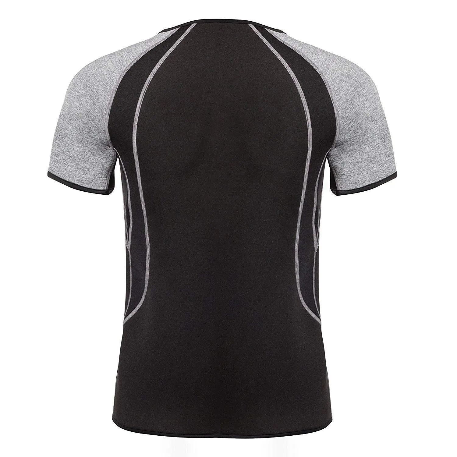Men's grey chlorine fiber long sleeve sweat shirt for yoga and gym training