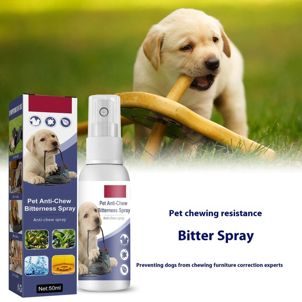 50ml boxed pet bitter anti-bite spray for dogs and cats, indoor sofa scratching deterrent