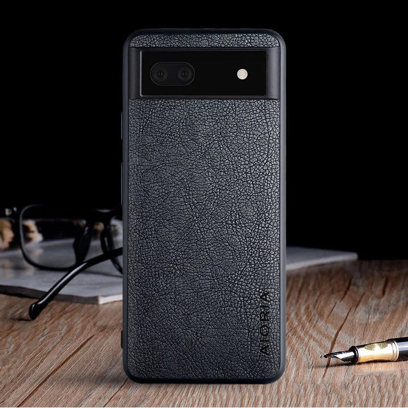 Business classic lychee skin phone case for Google Pixel 6 series in PU leather