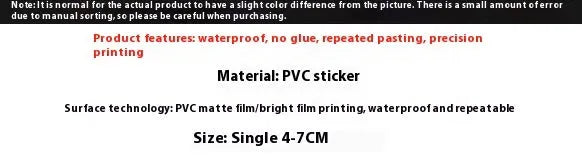 Fresh candy small object decorative waterproof stickers, 50 sheets, cute style, 4-7 cm size.