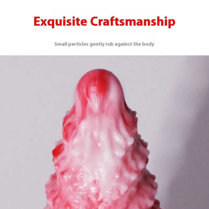 Pink platinum silicone penis-shaped masturbation device for women, shown in Berserker S and M sizes.