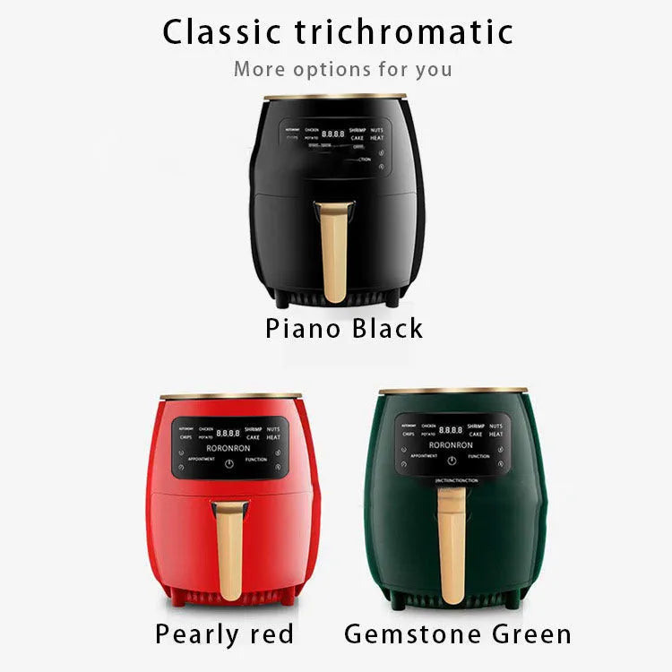 Smart touch air fryer with stainless steel body and touch control panel, 1400W, 305x305x345mm