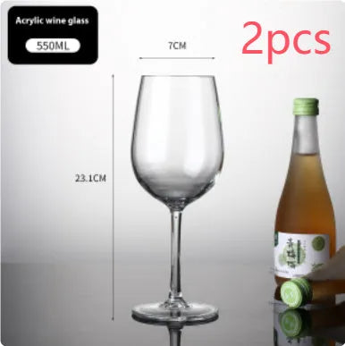 Clear plastic wine bottle with modern design in 550ml capacity for catering or home use