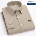 Men's casual pure cotton Oxford shirt shown in one of four available colour options.