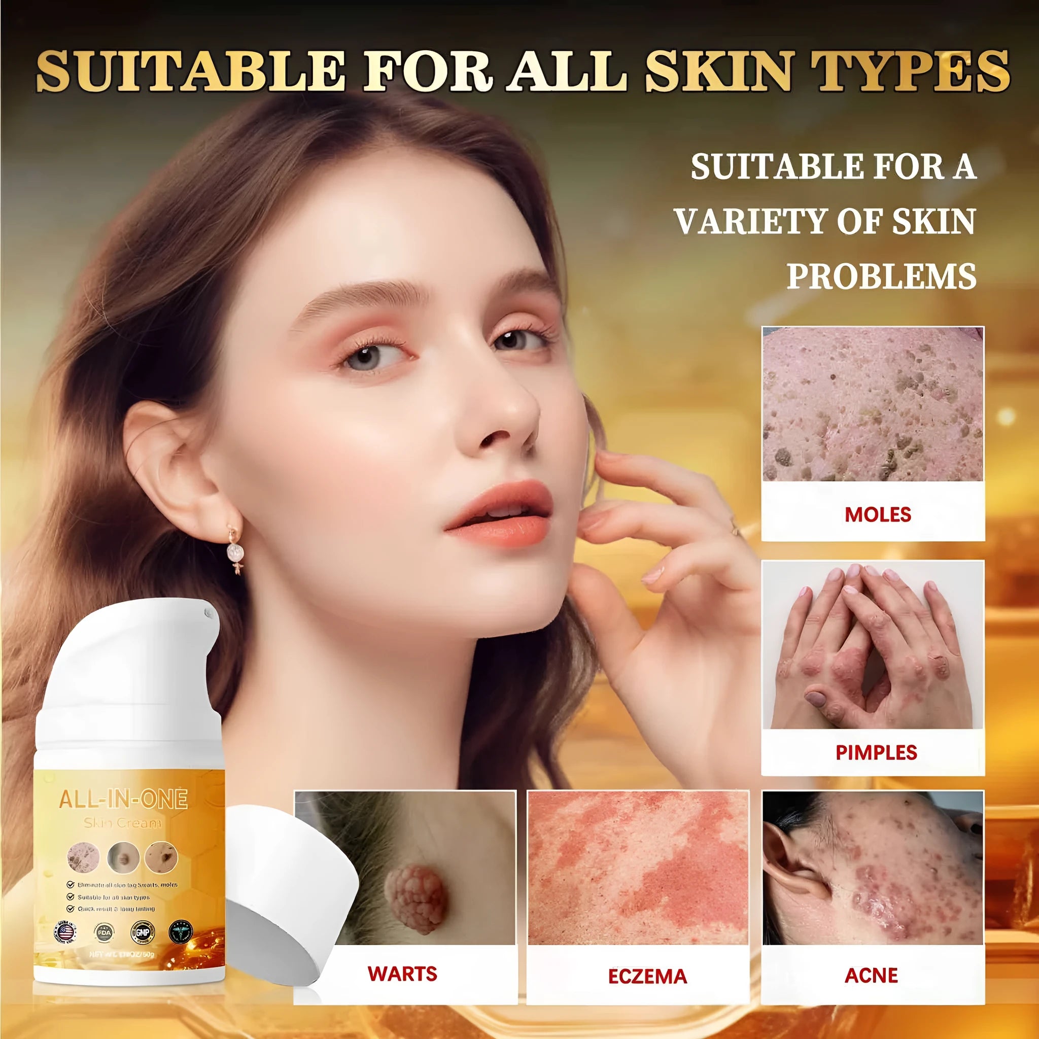 50ml neck cream bottle with pump dispenser for skin cleaning