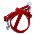 Soft-lined pet harness traction belt in blue with adjustable nylon chest strap
